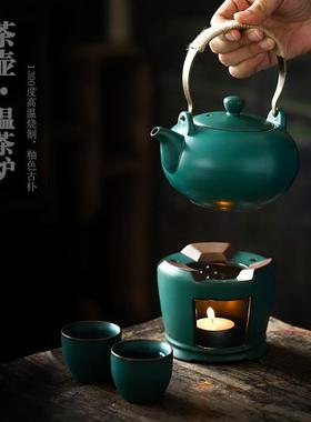 整中复式古温茶壶茶炉茶具lp201907套装茶蜡烛加入煮茶壶温炉套户