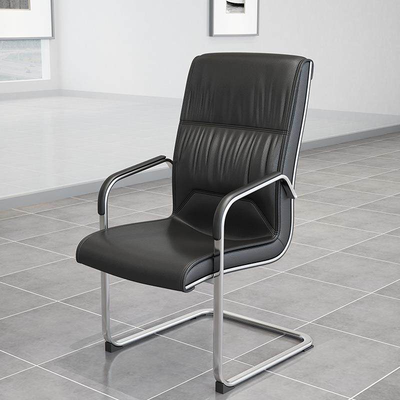 厂家皮质高背电脑椅办公会议桌椅班前椅简约现代家用弓形海绵椅子