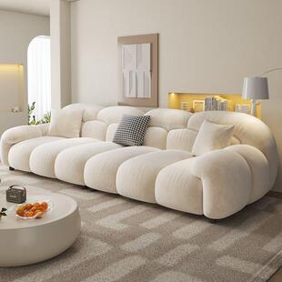 沙发客厅2026新款大小户型简约现代法式奶油风直排云朵沙发