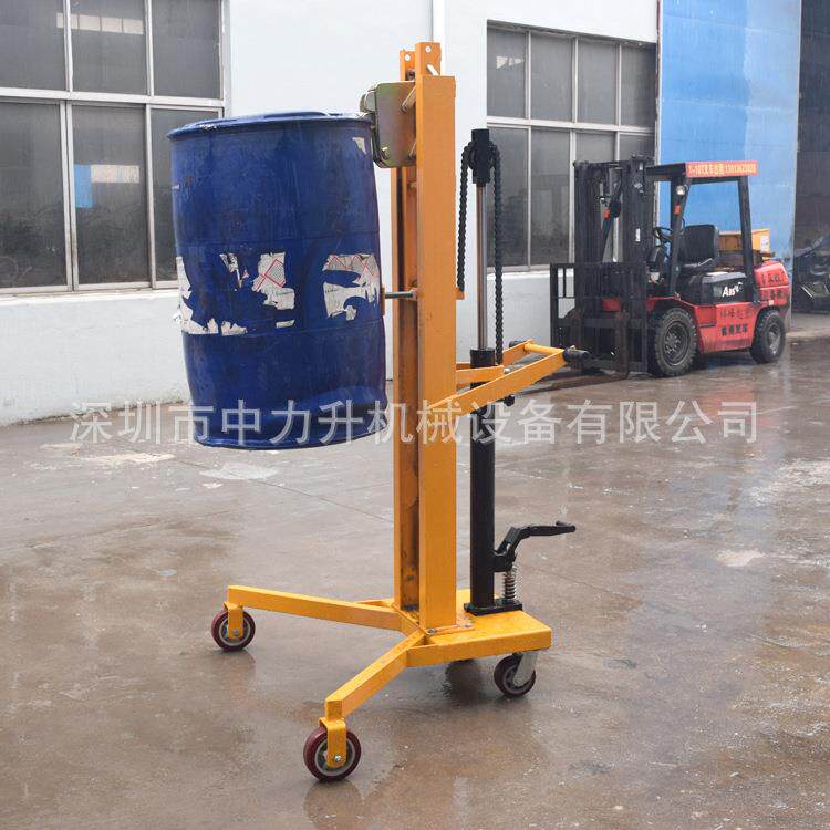 450KG脚踏式液压油桶堆高车轻型油桶搬运车