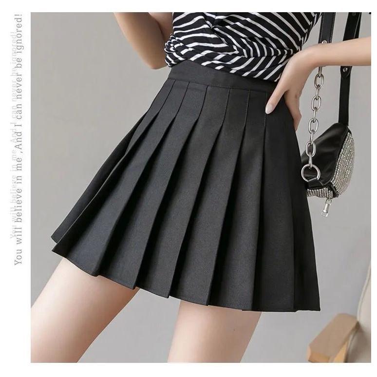 百褶裙有内衬无打底小妈短裙安全裤jk半裙热