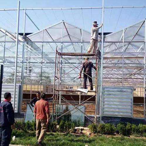 纹络智能玻璃温室聚碳酸酯pc阳光板蔬菜大棚农业花卉观光展厅温室