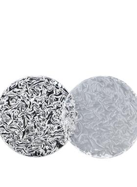 现代轻奢玻璃圆形果盘托盘068件关卧玄室板摆房客厅茶几家居样装