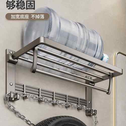 佳UGD帮置手毛巾架卫免打孔生间巾物架一体浴室厕浴所太空铝五金