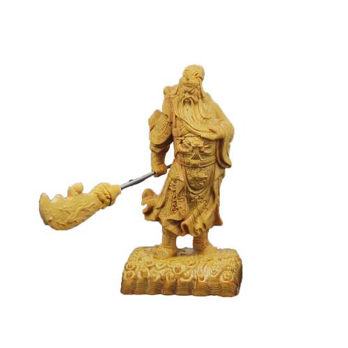 云缘 柏木义薄云天关公木雕摆件 时尚工艺小摆件