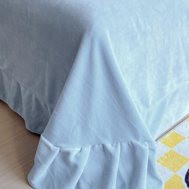 新提花A类款豆豆绒四件套直销冬品季CUI暖绒加厚床上用三保件套