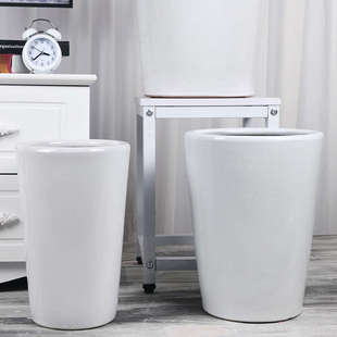 花盆陶瓷特大号种花白色家用简约客厅金钱树专用虎皮兰幸福树花瓶