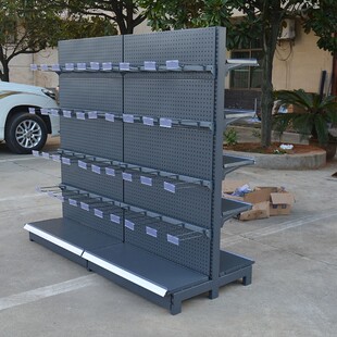 双面挂钩货架展示架正反两面多层置物架中岛柜多功能零食店便利店