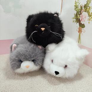 可爱仿真动物公仔狐狸毛绒玩具猫咪单肩包手提包玩偶娃娃儿童玩具