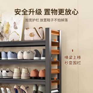 架门口落地简易收纳架玄关入户门后鞋 家用钢制鞋 柜多层铁艺置物架