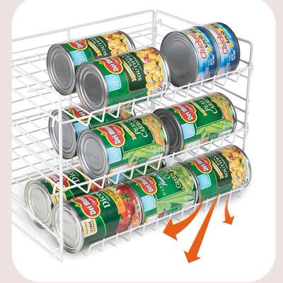 Can Rack Organizer, 3 Tier Stackable Food Storage Dispenser