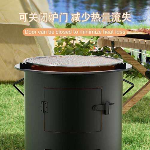 新款便携炉子火炉围炉煮茶取暖农村烧烤多功能柴火炉灶户外烧木炭