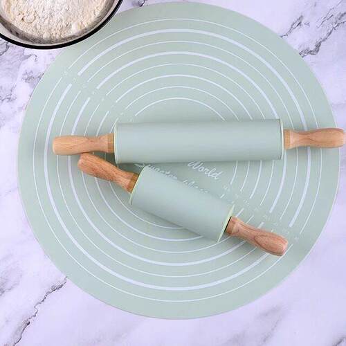 Wooden rolling pin Beech print rolling pin embossed rolling