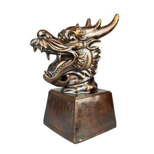 纯黄铜十二兽首一套彷圆明园龙首十二生肖牛马鸡蛇猴猪虎兔铜摆件