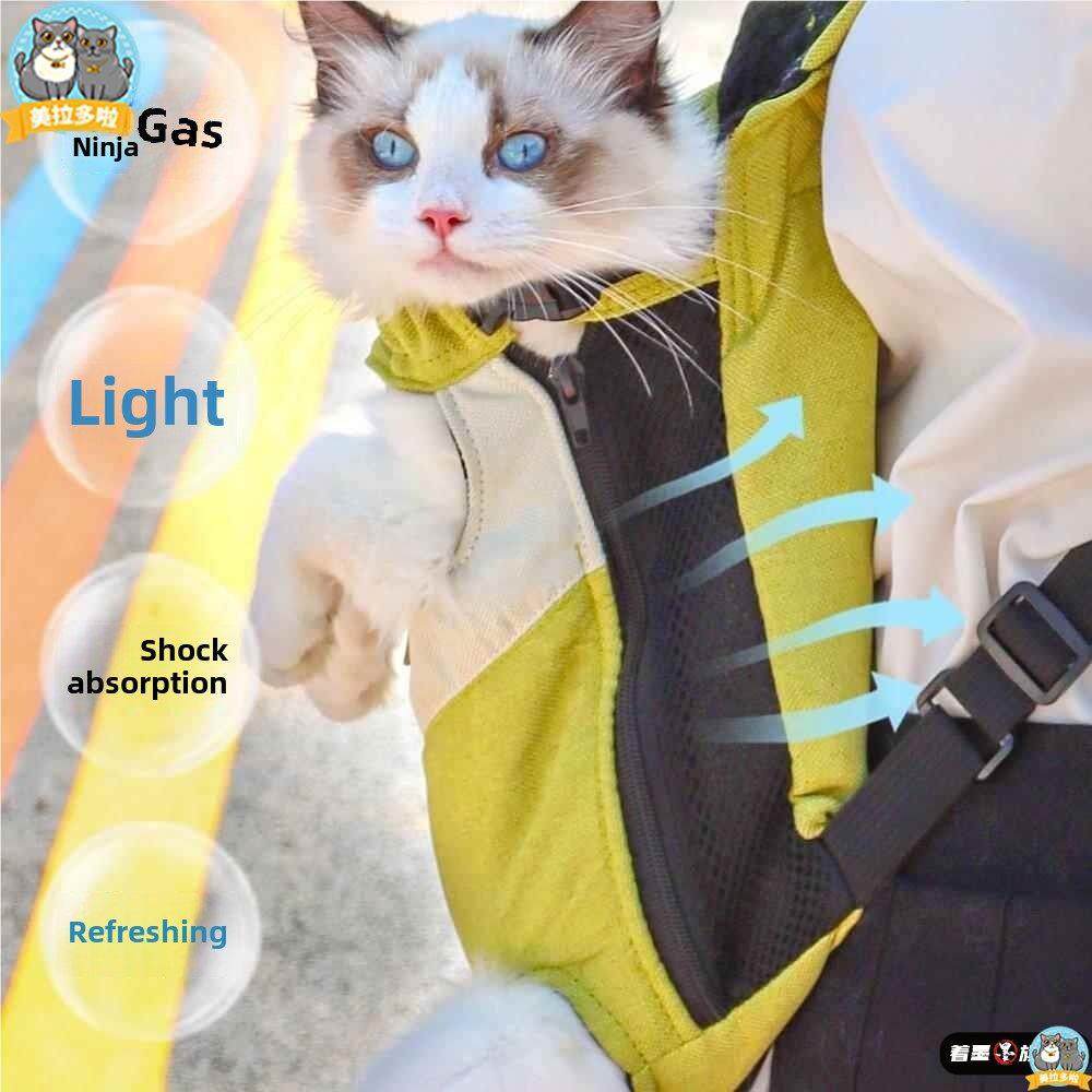 猫咪背包狗狗外出便携胸前包猫双肩包透气遛猫袋神器宠物背带出行