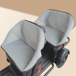 电动三轮车新款安全防护网保暖防掉围挡御寒靠背坐垫一体全包围套