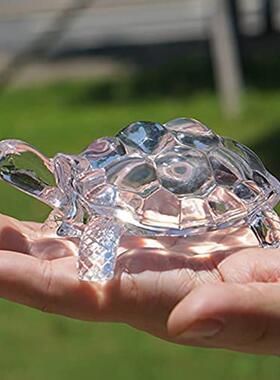 Crystal Turtle Figurine Miniature Tortoise Statue Chinese Lu