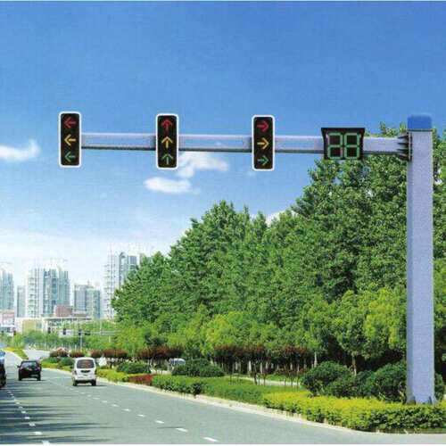交通信号灯电子监控单臂红绿灯杆道路指示灯杆6.8米红绿灯杆