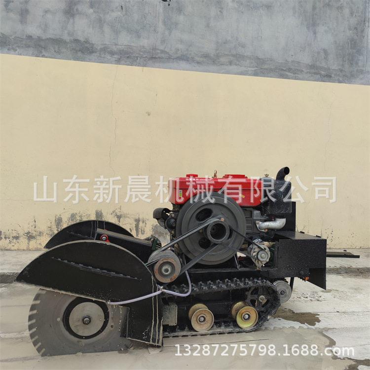 履带遥控式路面切割机35马力柴油切割机全自动马路切割机