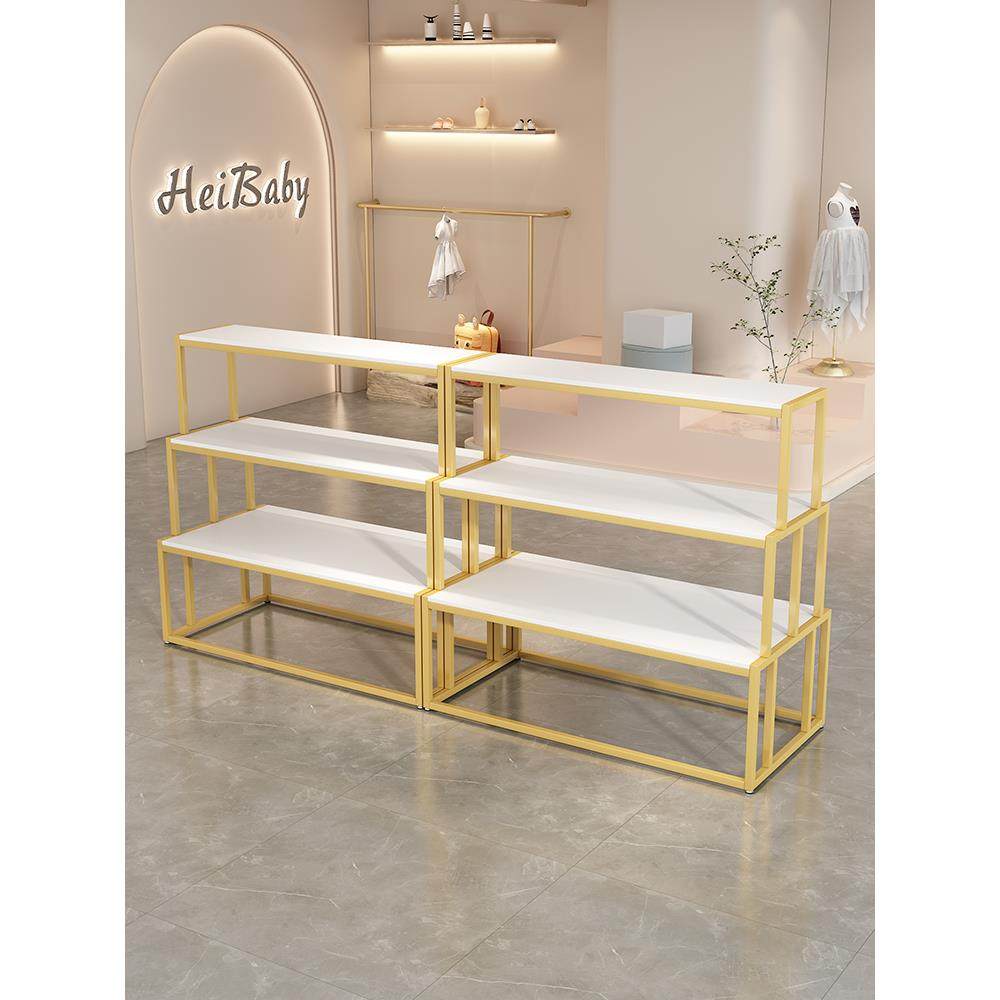 鞋店鞋架展示架包包陈列架服装店中岛货架双面店铺中间摆放流水台