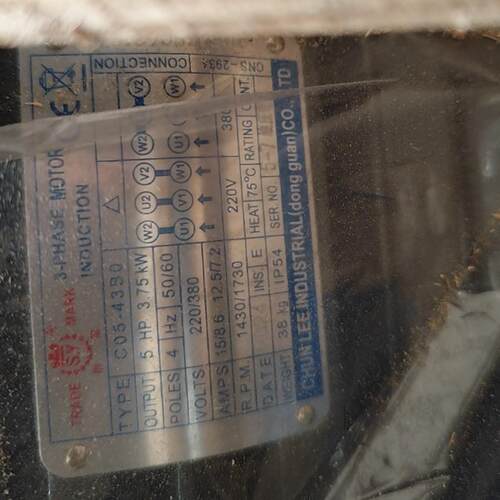 台湾群策SY电机C05-43B0直插无轴3.75KW三相卧式5HP-4P油压泵专用