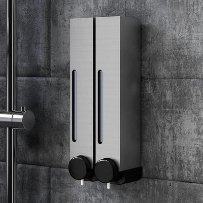 酒店浴室不锈钢壁挂式挂壁手动沐浴露瓶子盒子给皂液器洗手液器定