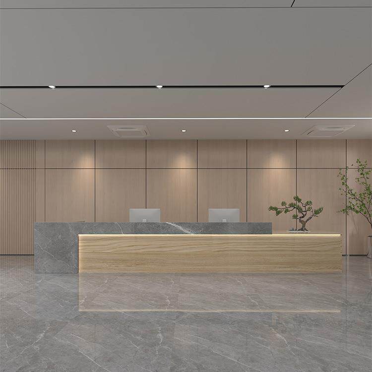 现代简约公司烤漆前台电脑桌商用大气咨询吧台接待台店铺收银台柜