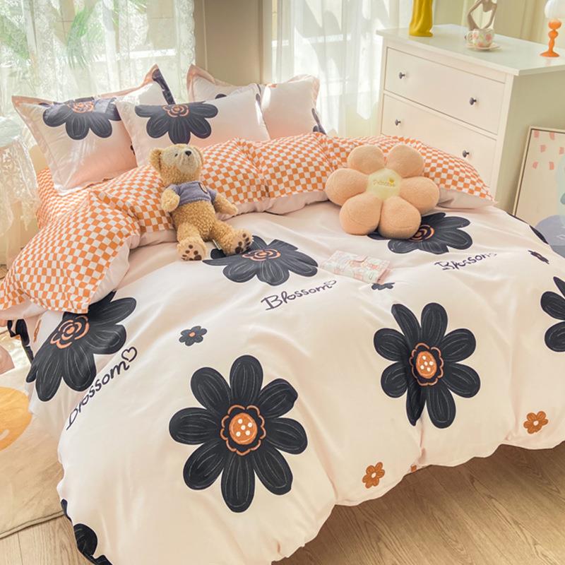 床上用品被子全套套装五件套春秋加厚棉被芯学生宿舍七件套被褥5