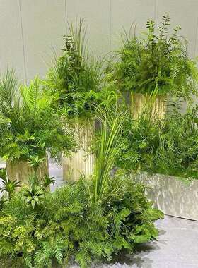 造景花仿艺森花系场景真绿植道假具装饰婚礼布6546置花婚庆地花排