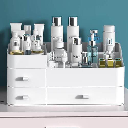 Organizer Drawers Plastic Cosmetic Storage Box Desk Make Up