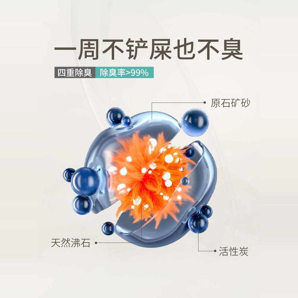 比亿奇矿物活性炭猫砂除臭无尘不沾底包邮10公斤钠基矿石矿砂猫沙