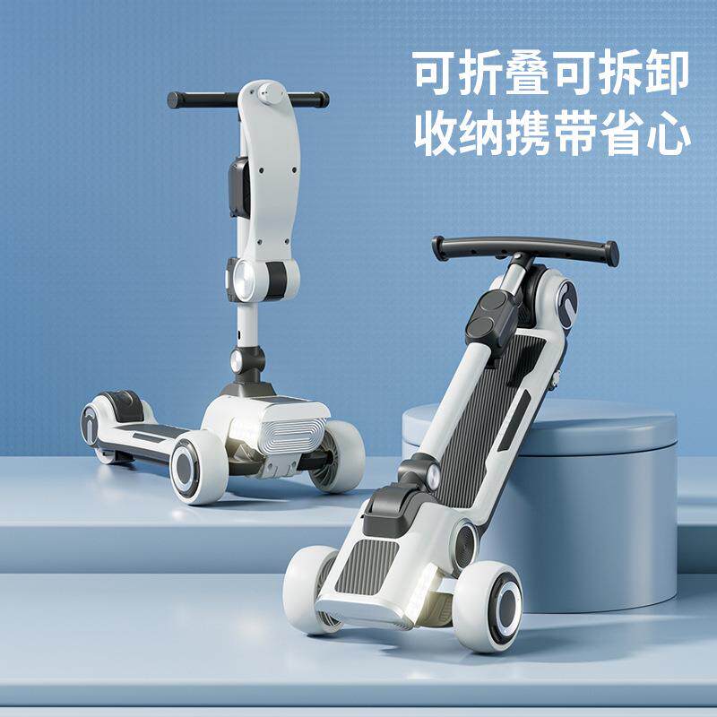 新款儿童电动滑板车小孩可做可骑滑可助力男女孩充电款滑行车