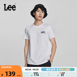 lee24春夏标准版型字母，图案印花男短袖，t恤潮流lmt0081304le