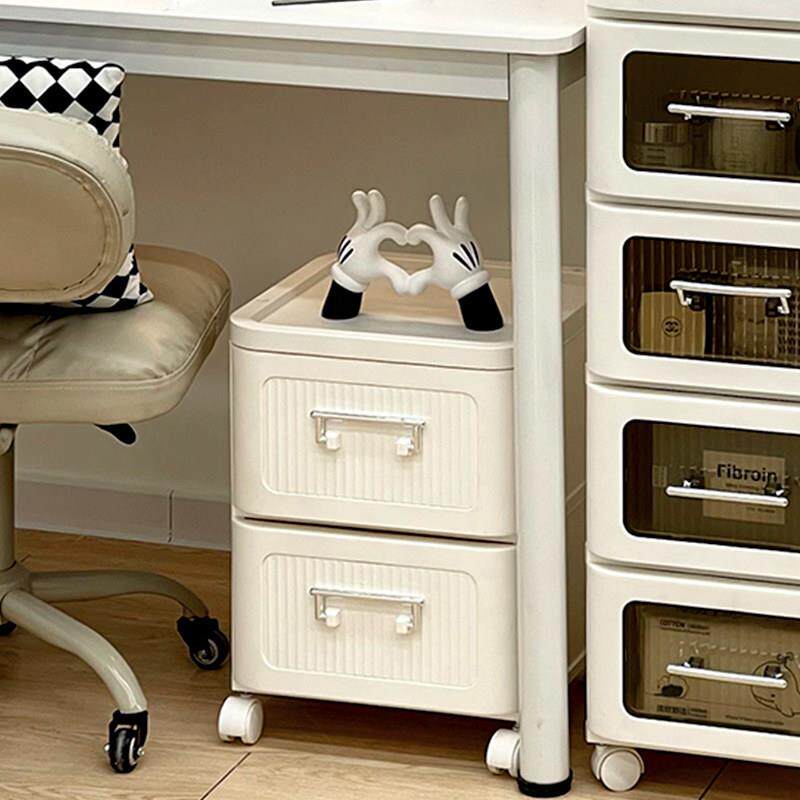 化妆台桌下可移动收纳柜抽屉式办公室工位办公桌宿舍置物架小推车