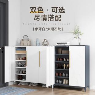 柜带锁门口功能家用柜铁艺鞋 北欧风家用户外阳台储物柜鞋 柜收纳柜