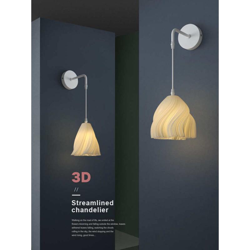 北欧现代简约壁灯卧室床头书房客厅网红日式法式温馨创意3D打印灯