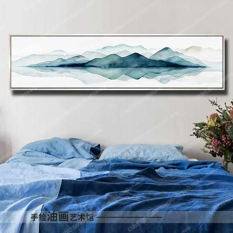 现代简约抽象赵无极床头玄关沙发背景墙面山水意境装饰画艺术挂画