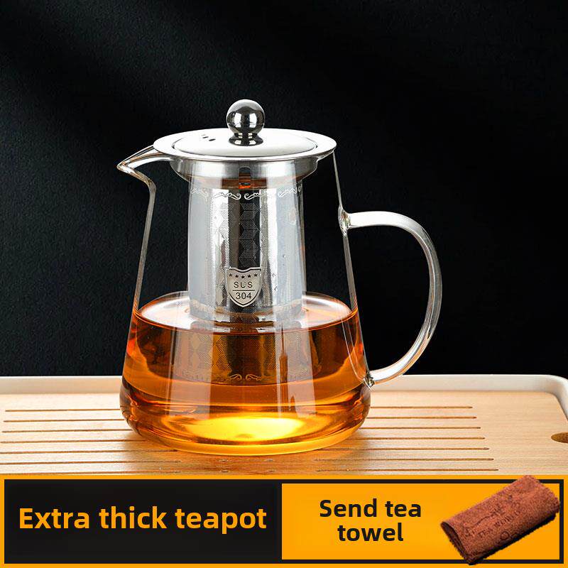 高硼硅玻璃泡茶壶茶具套装家用茶水分离杯耐高温加厚滤水壶煮茶壶