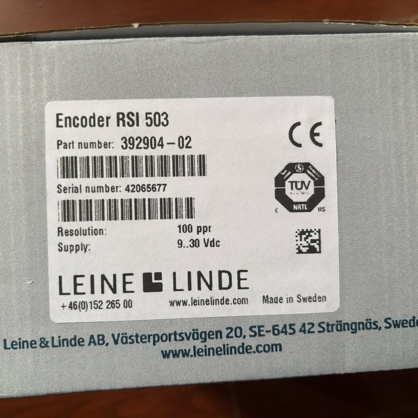 392904-02 全新原装莱纳林德编码器 现货当天发