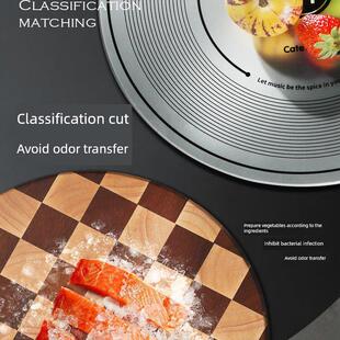 卡特马克唱片菜板套装唱片刀具家用切菜板棋盘格实木双面砧板案板