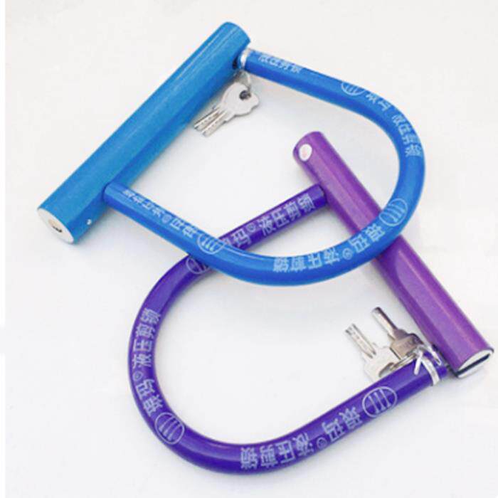 加粗防剪防水便携电瓶车锁电动车防盗车锁摩托车U型大锁头抗液压