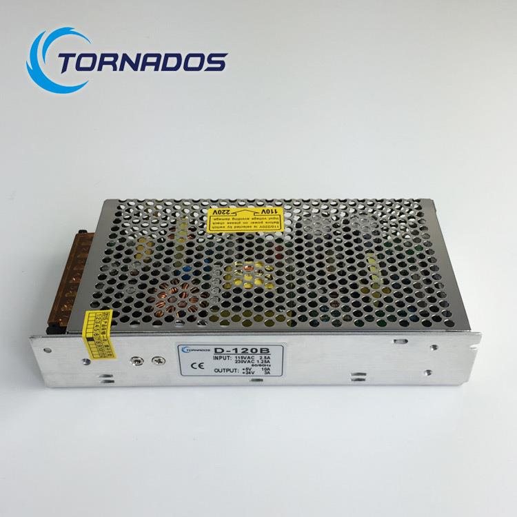 A120W50V24V双路输出开关电源5V1源0+24V3A双组D-120B直流工业电D
