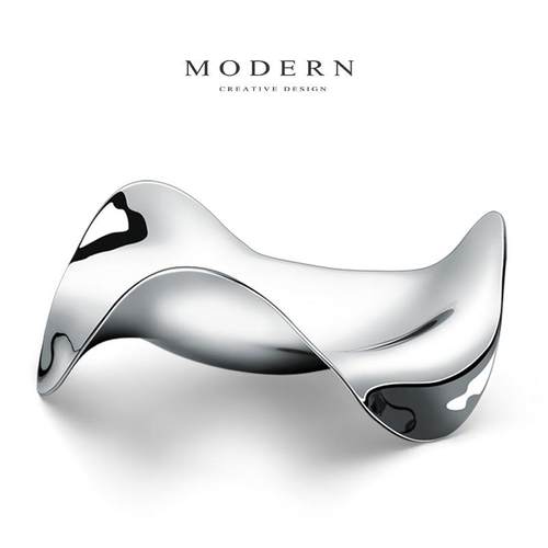 高档摩登MODERN欧现代创意锈钢式干水果盘碟厅轻奢风家居客不茶几