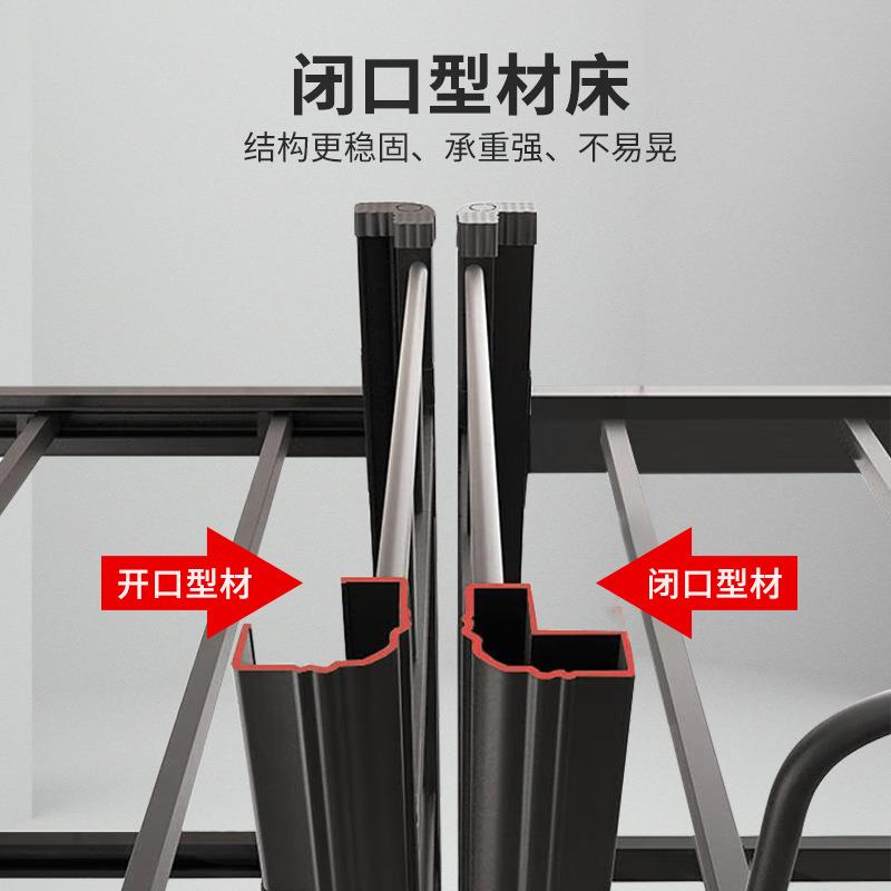 25新款闭口型材床加厚学校宿舍上下铺床双层工地工人铁艺床双人床