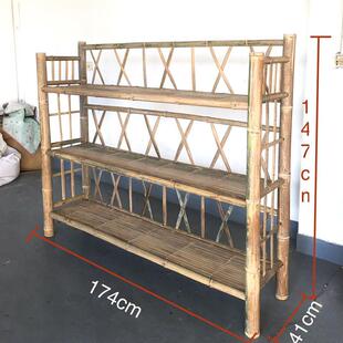 ft楠竹子书架家用编织子现代简约置架物书子F758J856柜多层落地柜