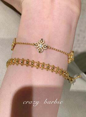 中式美学！金色金刚杵手链新中式配饰春季新款设计感手饰饰品高端