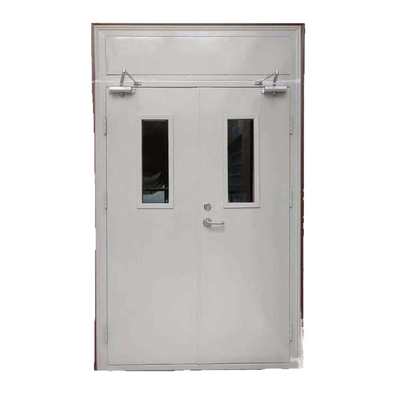 价格优惠钢制防火门工厂 双开带玻璃视窗防火门 工程甲级防火门