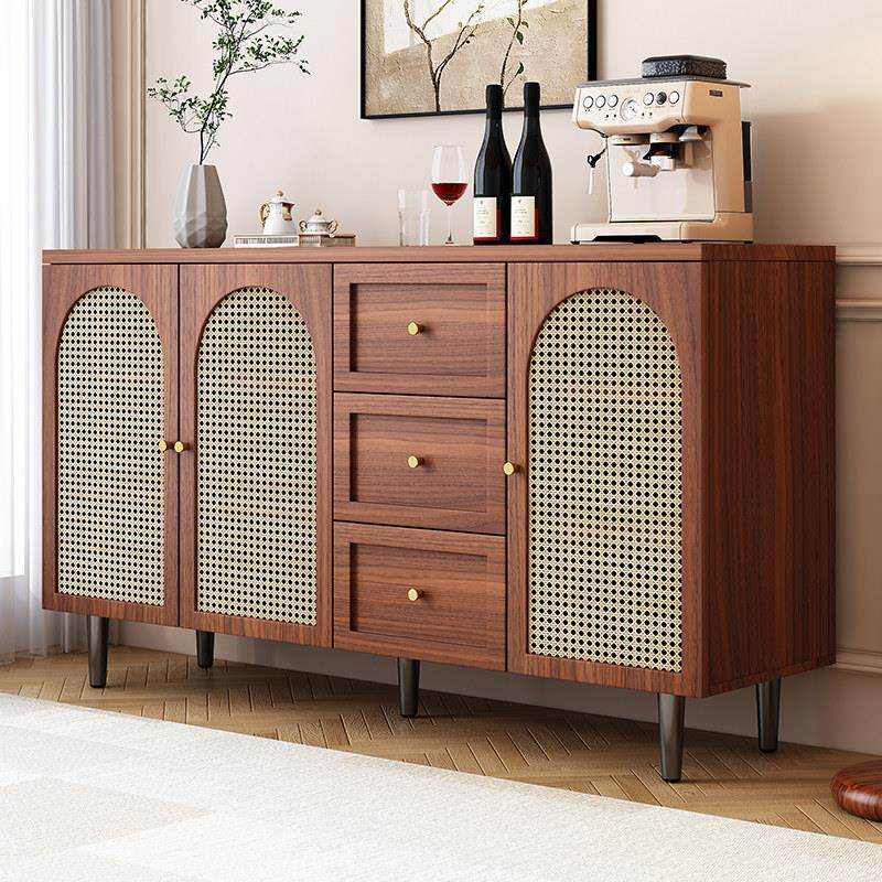 法式餐柜现代简约藤编储物柜子家用饭厅茶水柜厨房收纳整体橱柜边,住宅家具,餐边柜,淘宝优惠券,粉丝福利购,淘宝优惠卷