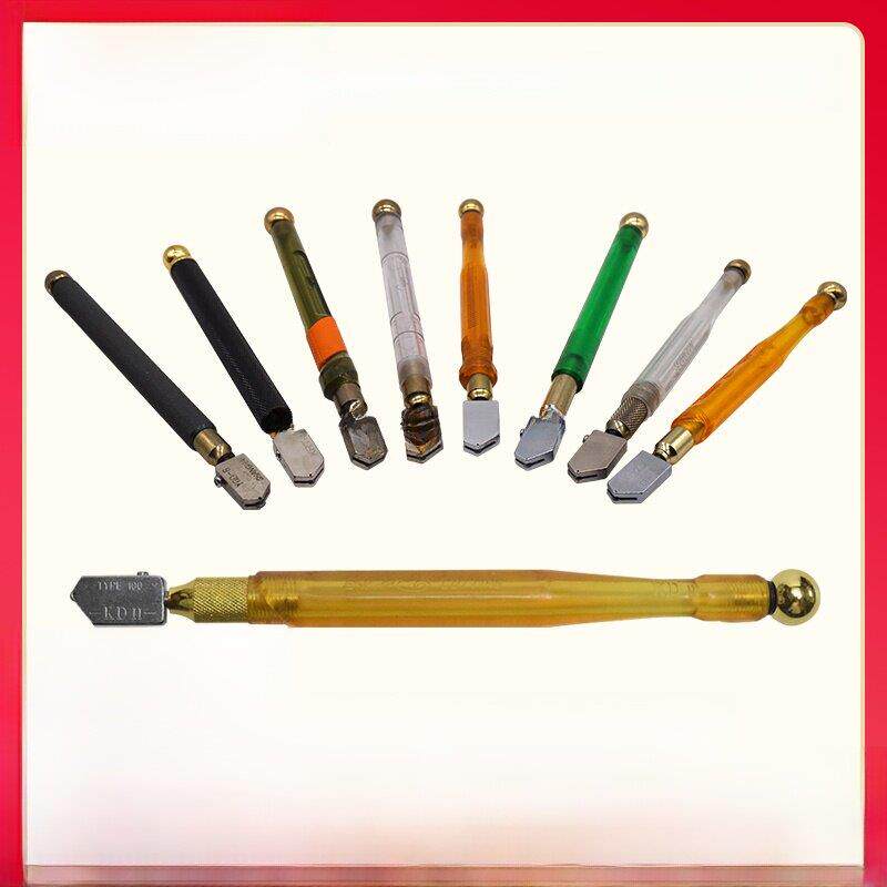 玻璃刀 KD广丰工厂瓷砖手握刀金刚滚轮切割开介木柄原石花玻璃笔