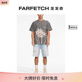 Purple Brand男士侧拉链漂白效果牛仔短裤FARFETCH发发奇